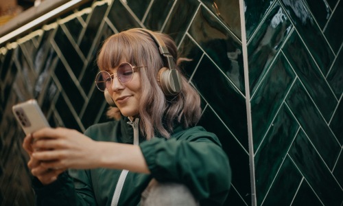 a person holding a phone