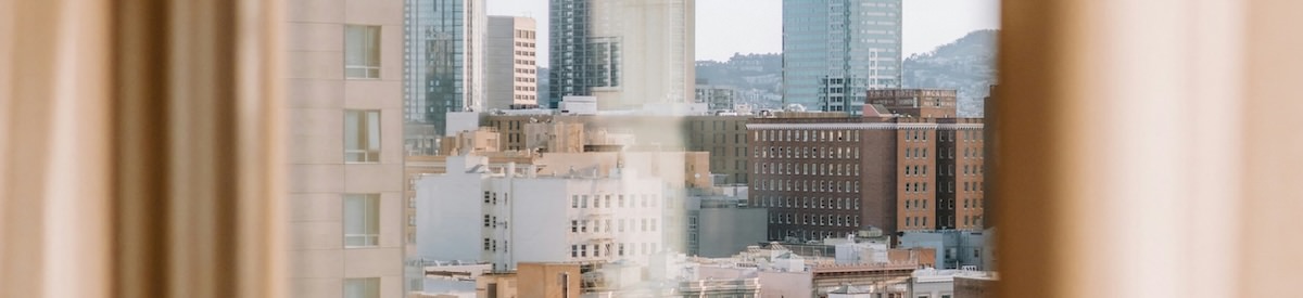 a city from a window